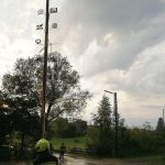 Maibaum nach Blitzeinschlag